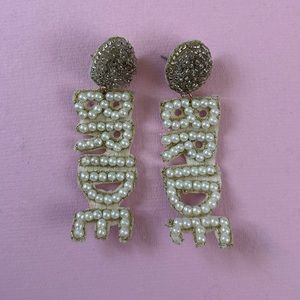 Pearl Bride Beaded Statement Earrings